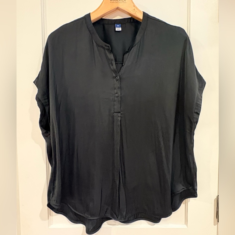 Old Navy Black Silky Blouse